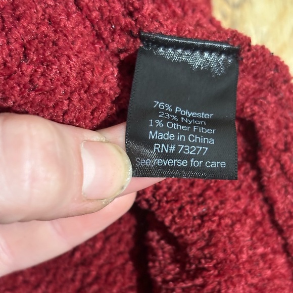 Simply Vera Vera Wang Deep Red Cowl Neck Sweater - Picture 6 of 7